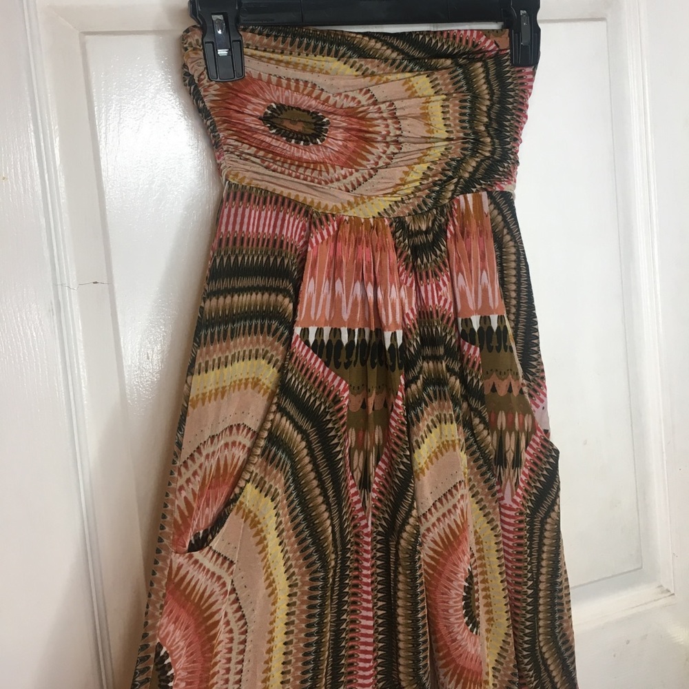 GUESS by Marciano strapless maxi dress w/ pockets