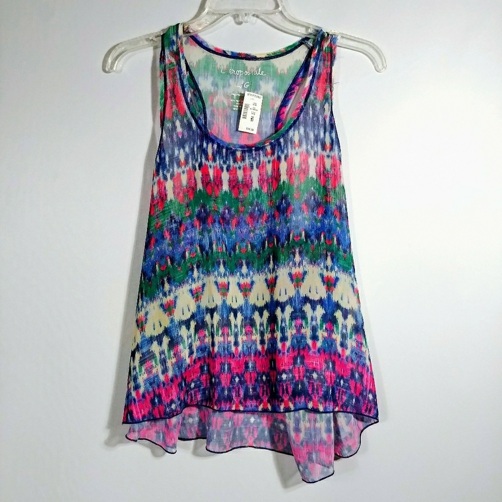 NWT Aeropostale sleeveless racerback multi top