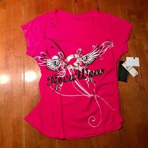 Rocawear New Fuchsia top w/detailing across front