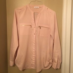 Dusty rose button down blouse