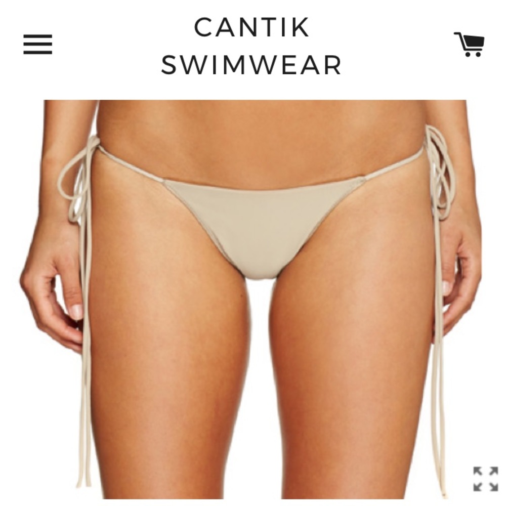 Cantikswim String along Bottoms - M (camel) NWT