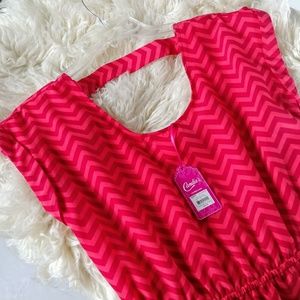 🎆SALE🎆NWT Candie's Pink Chevron Bar Back Dress