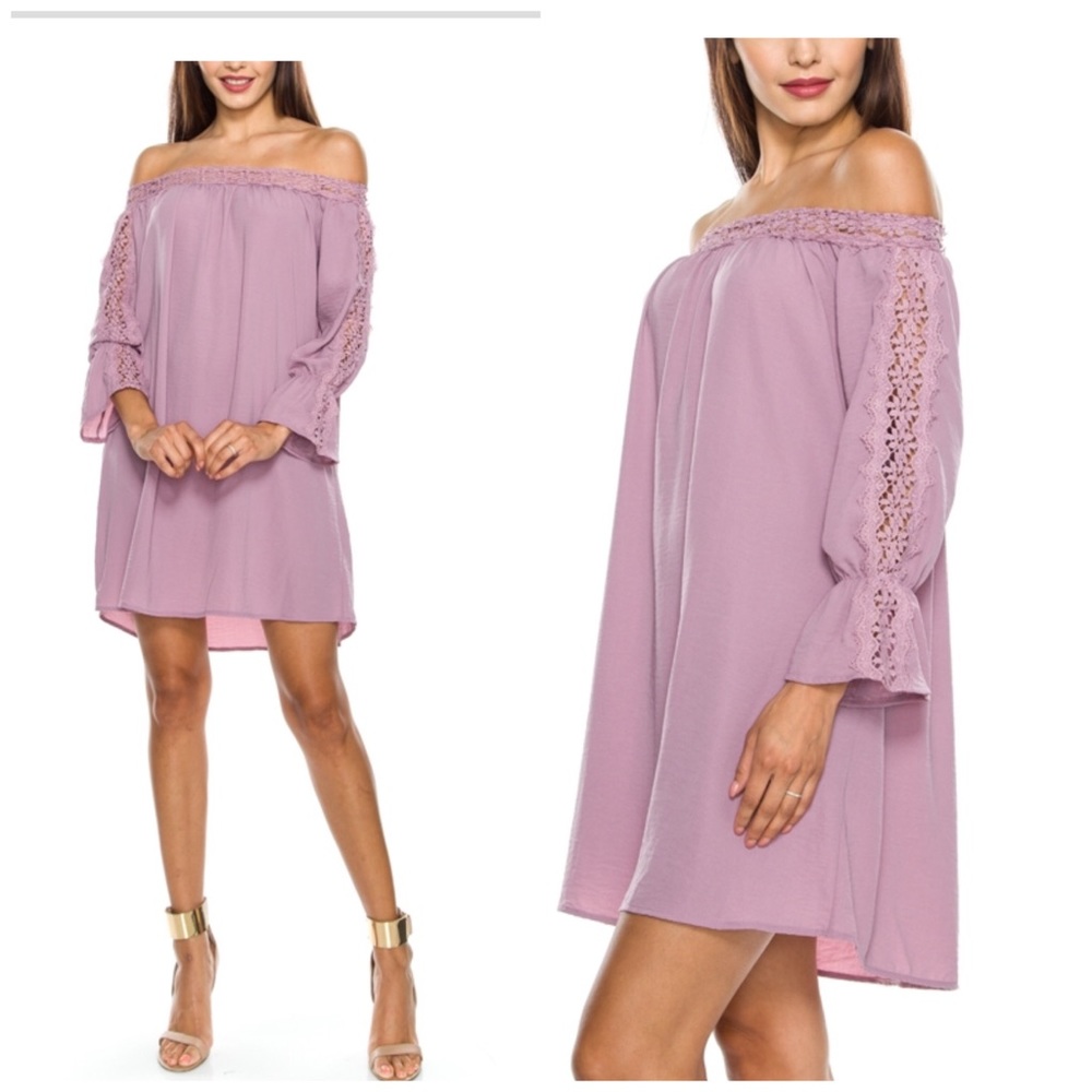 Lavender dress Runs small, NEW