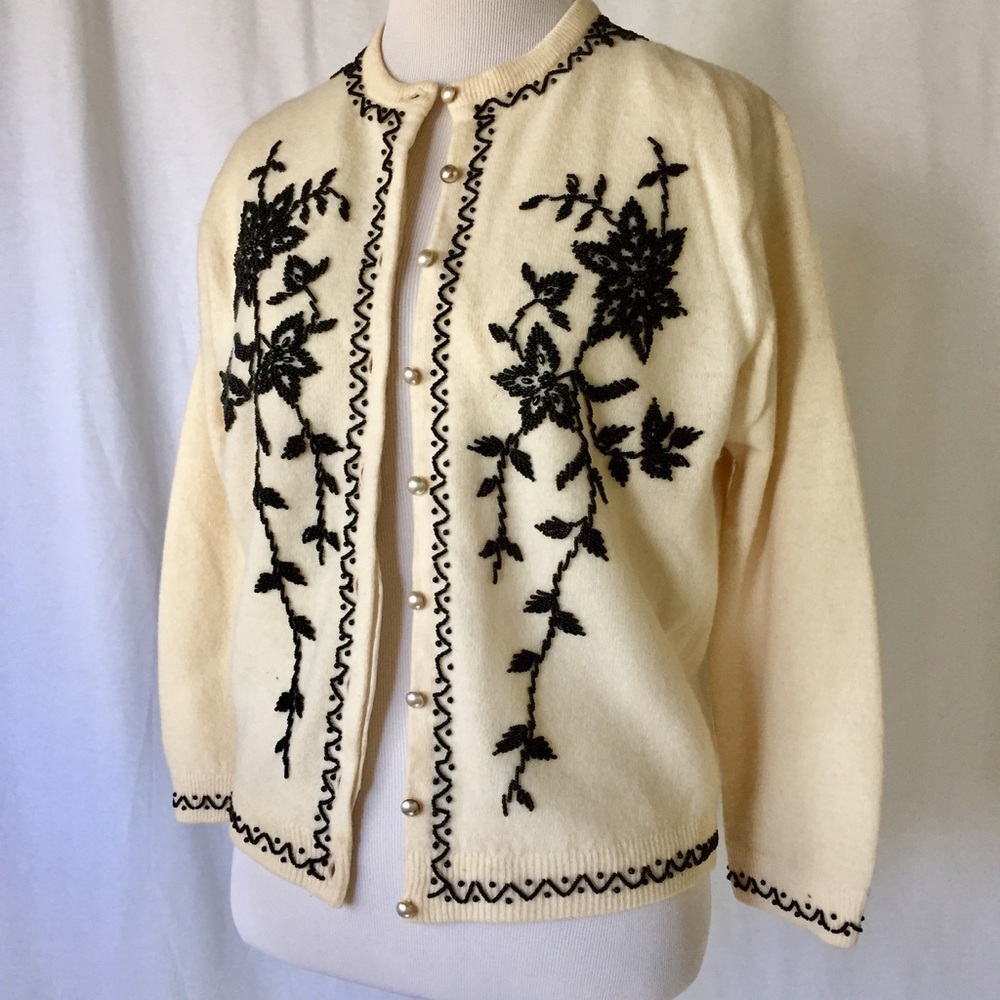 Vintage Beaded Sweater