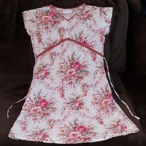 Funky People Flowered Shirt Dress, Size M.