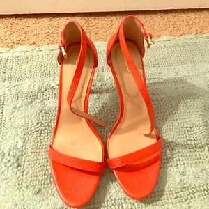 Orange strap heels 👠
