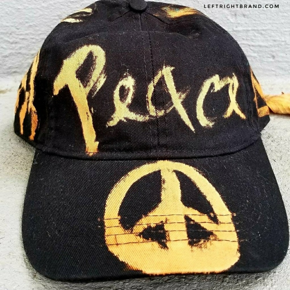 Peace one of one hand detailed hat