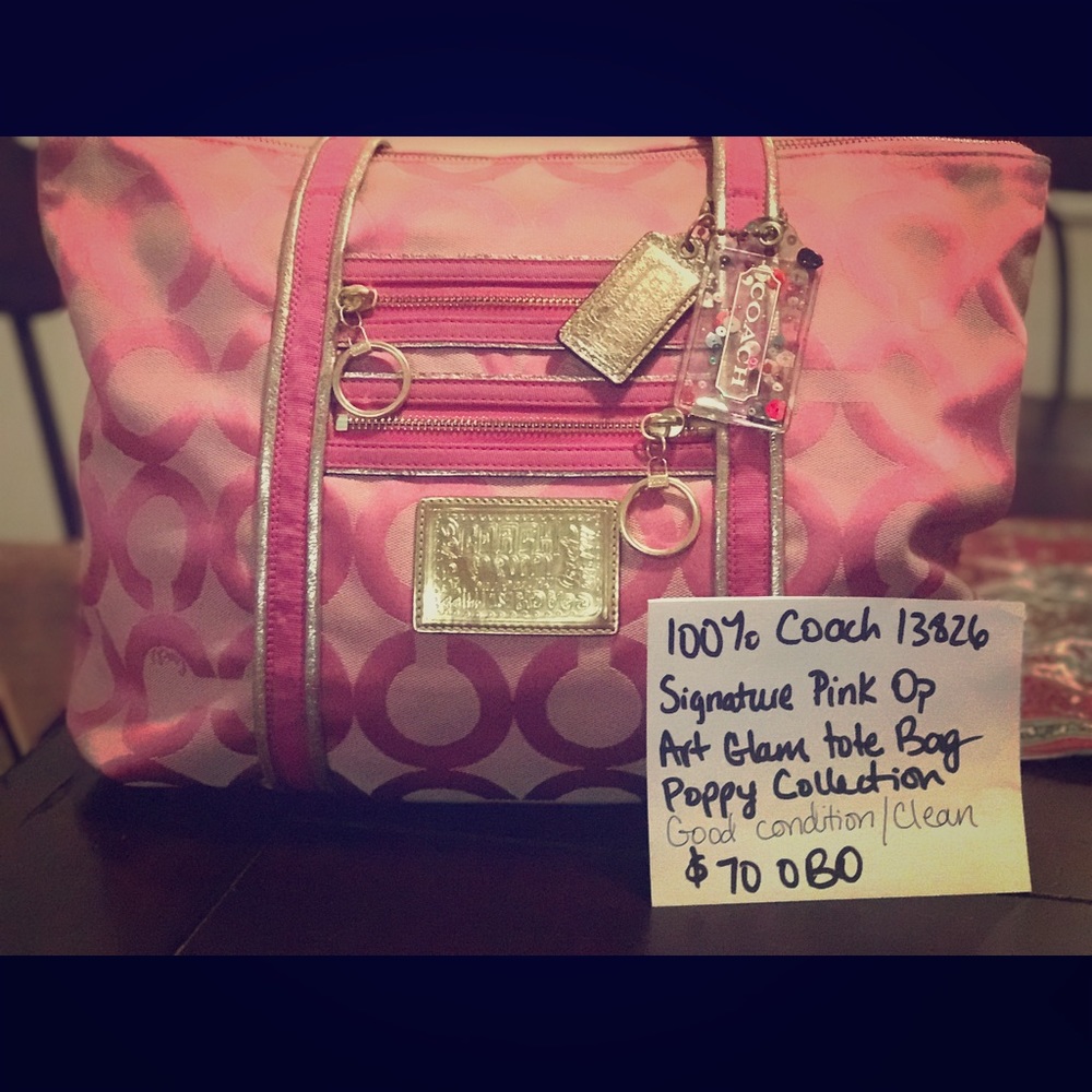 Adorable Pink Coach Tote
