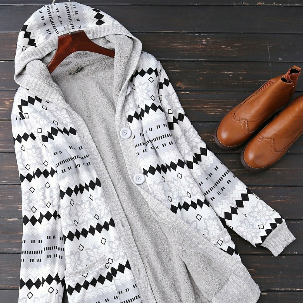 *5⭐rated* Hooded ☃️Snowflake❄ Cardigan