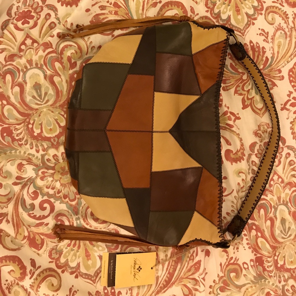 Patricia Nash Zig Zag Stitch Patchwork Purse