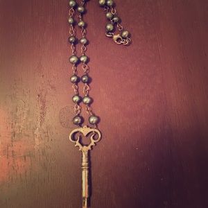 Key 🔑 to my heart ❤️ necklace with hematite beads