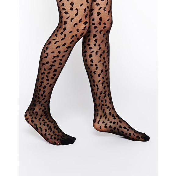 Asos Leopard Tights w/Support Detail Plus sized - Picture 2 of 2