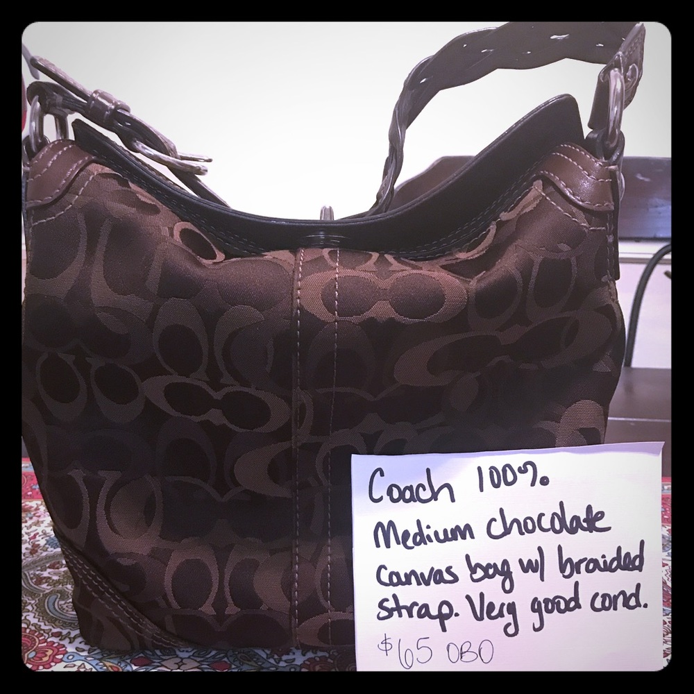 Coach should bag w/ braided strap