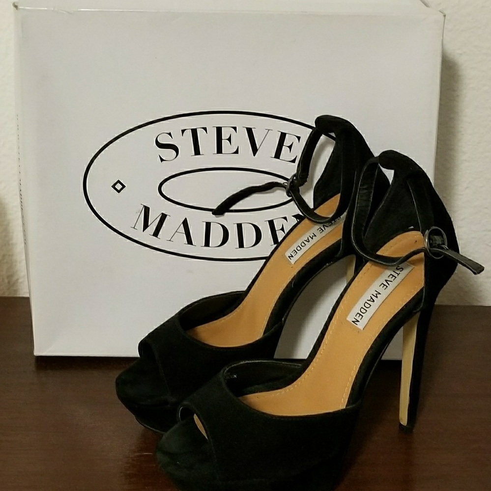 Steve Madden Yevone Black Suede Shoes