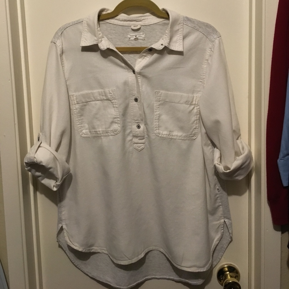 Lou & Grey mixed media flannel popover
