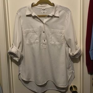 Lou & Grey mixed media flannel popover