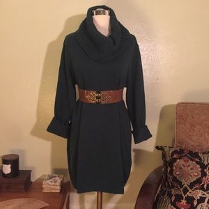 H&M oversized sweater dress, big turtleneck