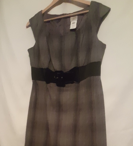 Belted Dorby Dress - Picture 1 of 4