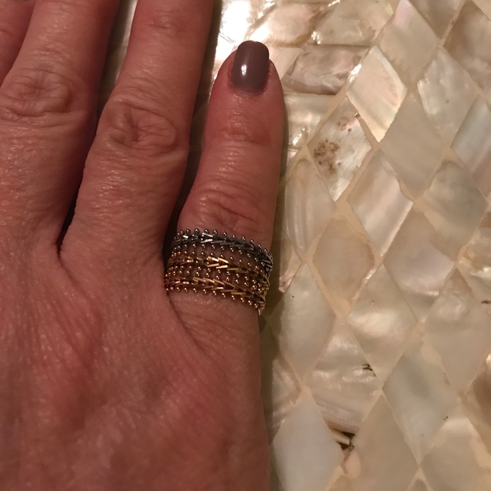 Tri-colored gold ring