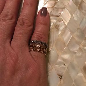 Tri-colored gold ring