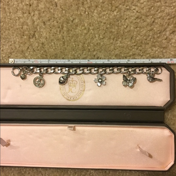 Juicy Couture Jewelry - Silver Juicy Couture charm bracelet!!!