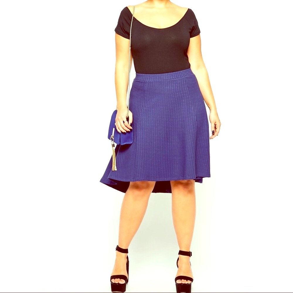 Asos Textured Skirt w/Dip Back Plus Sized