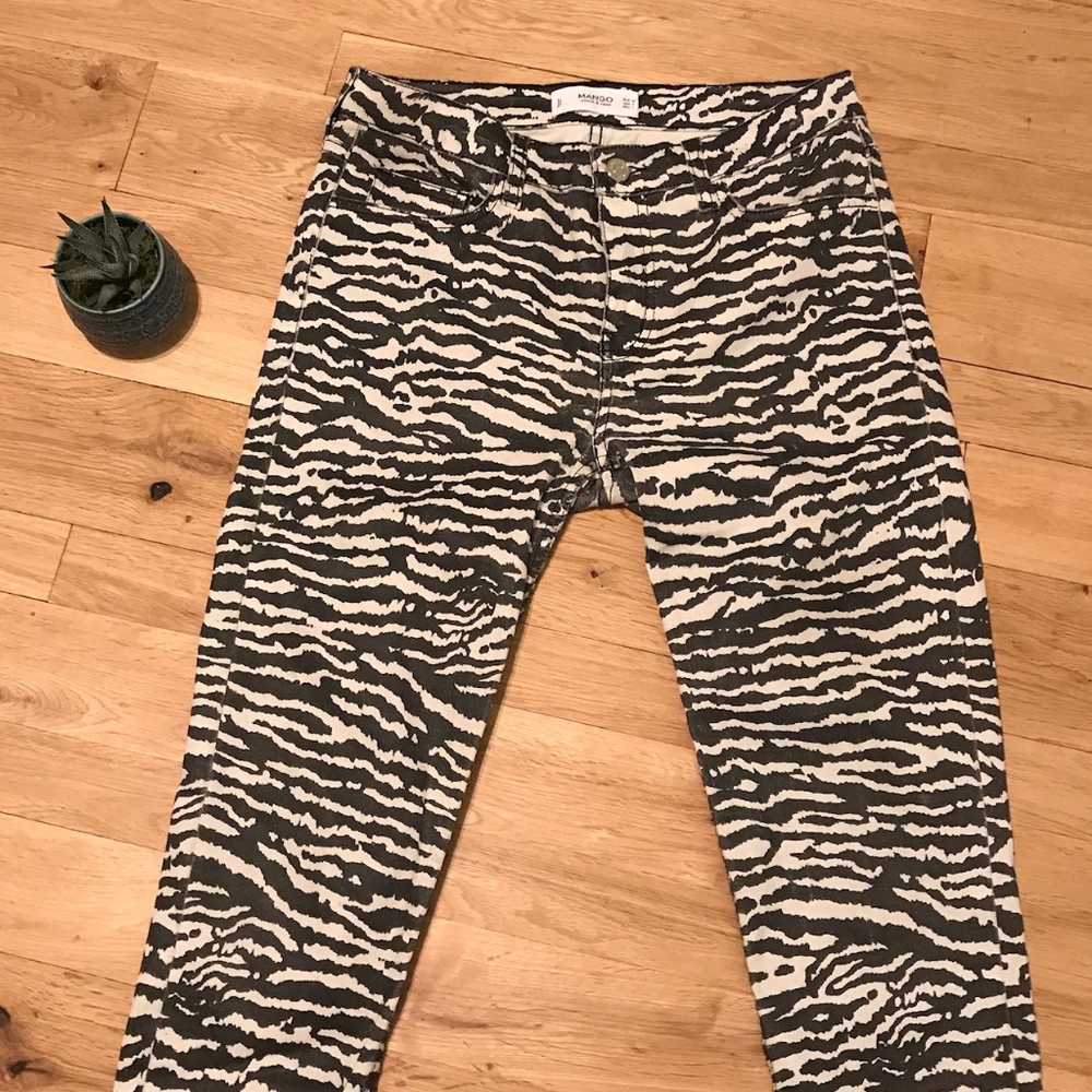 Zebra skinny pants
