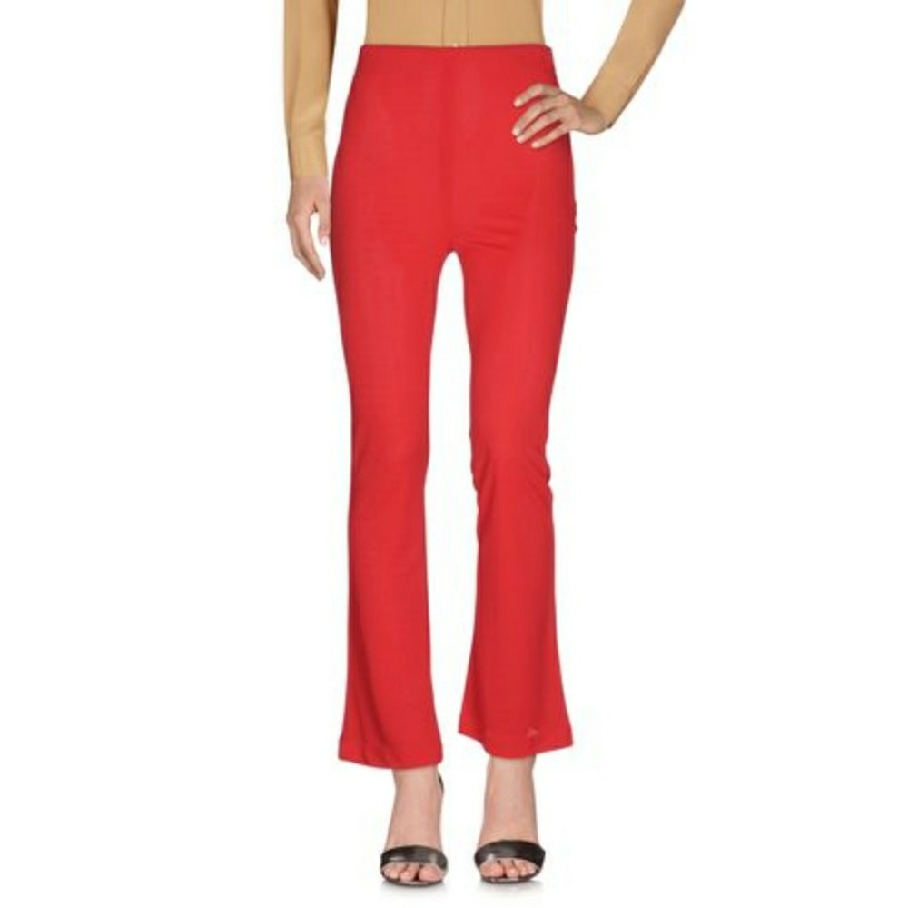 Blumarine Red Crepe Trousers