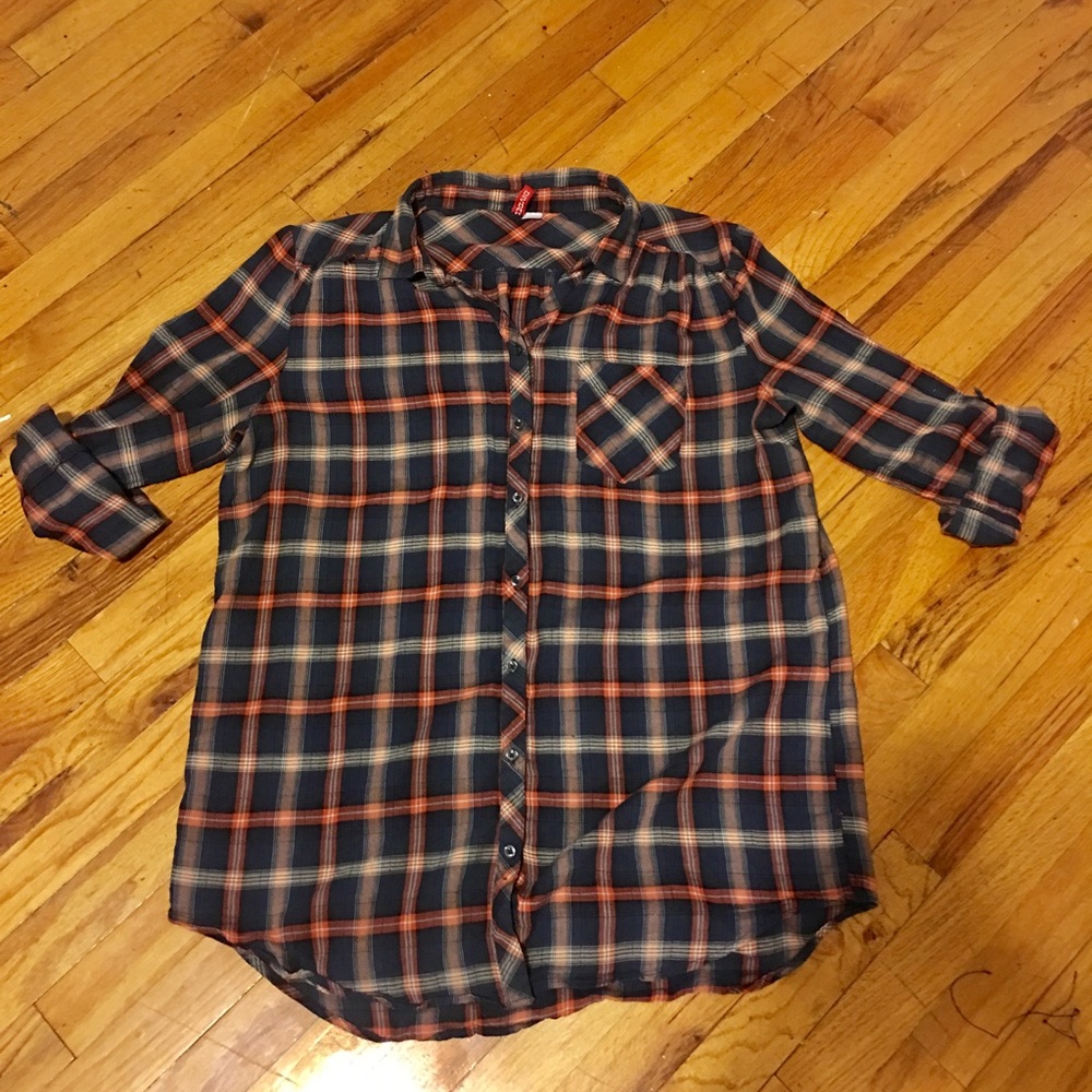 3/4 sleeves button up shirt