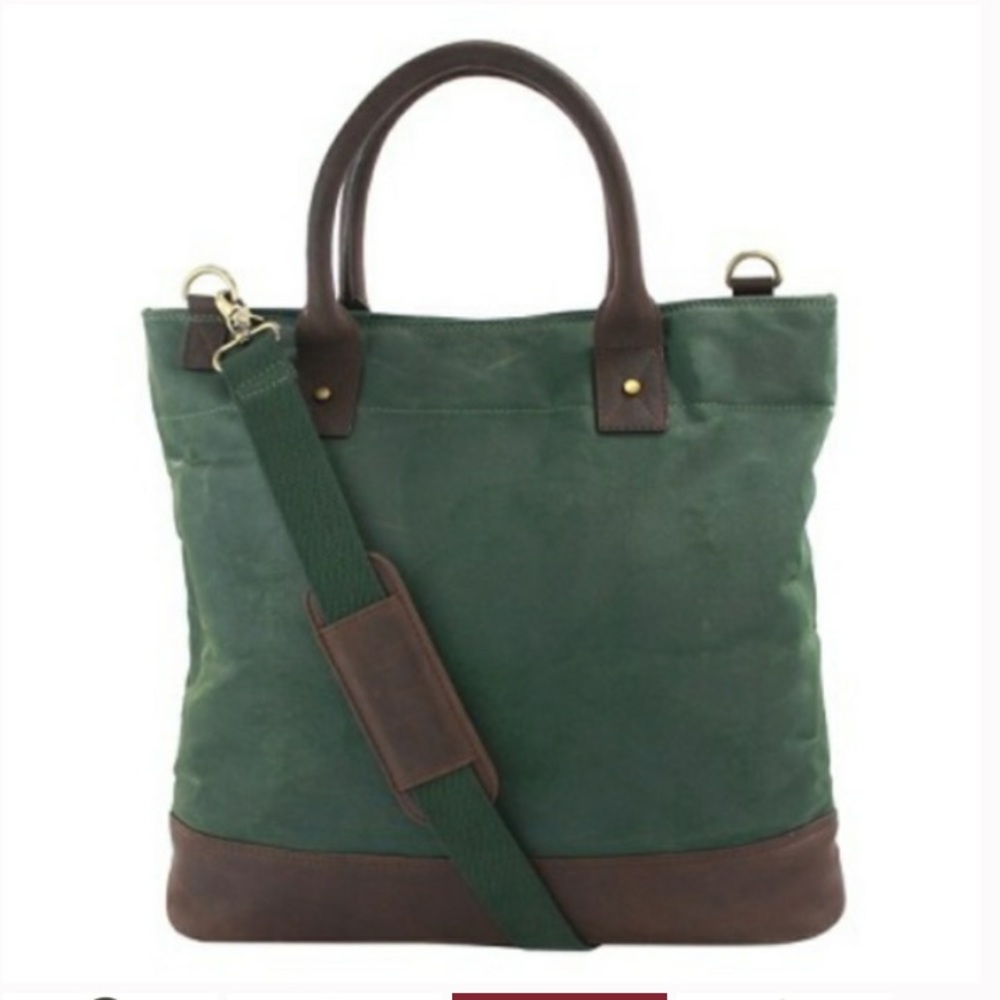 NWT BRITISH BELT Londinium Canvas & Leather Tote