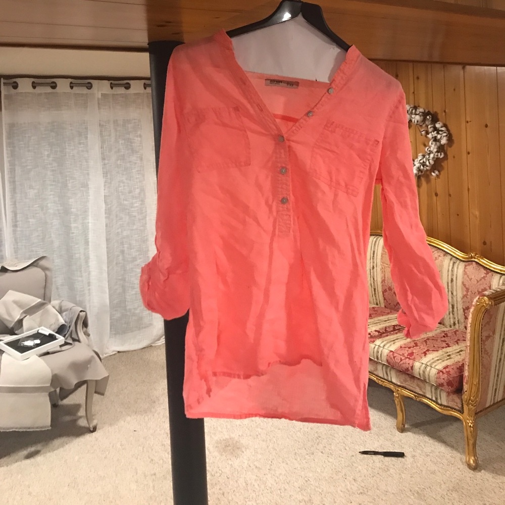 Coral blouse