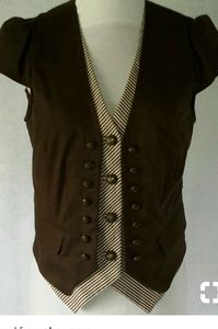 BCBG Brown Buttoned Vest size XXS