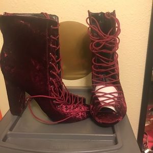 Crushed booties size 9