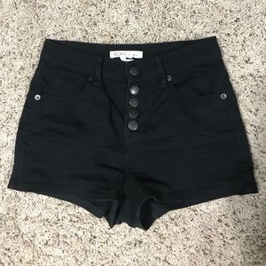 BCBG black high waisted shorts