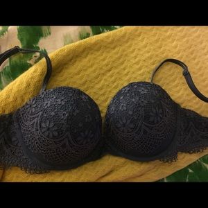 Victoria's Secret, navy blue lace, 34 C bra