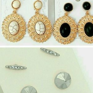 Natural Stone/ Rhinestone  Earings