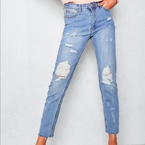 NWOT blue denim high waisted jeans