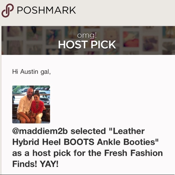 🎉HP🎉 Leather Hybrid Heel BOOTS Ankle Booties - Picture 6 of 6