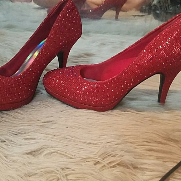 silver slipper heels