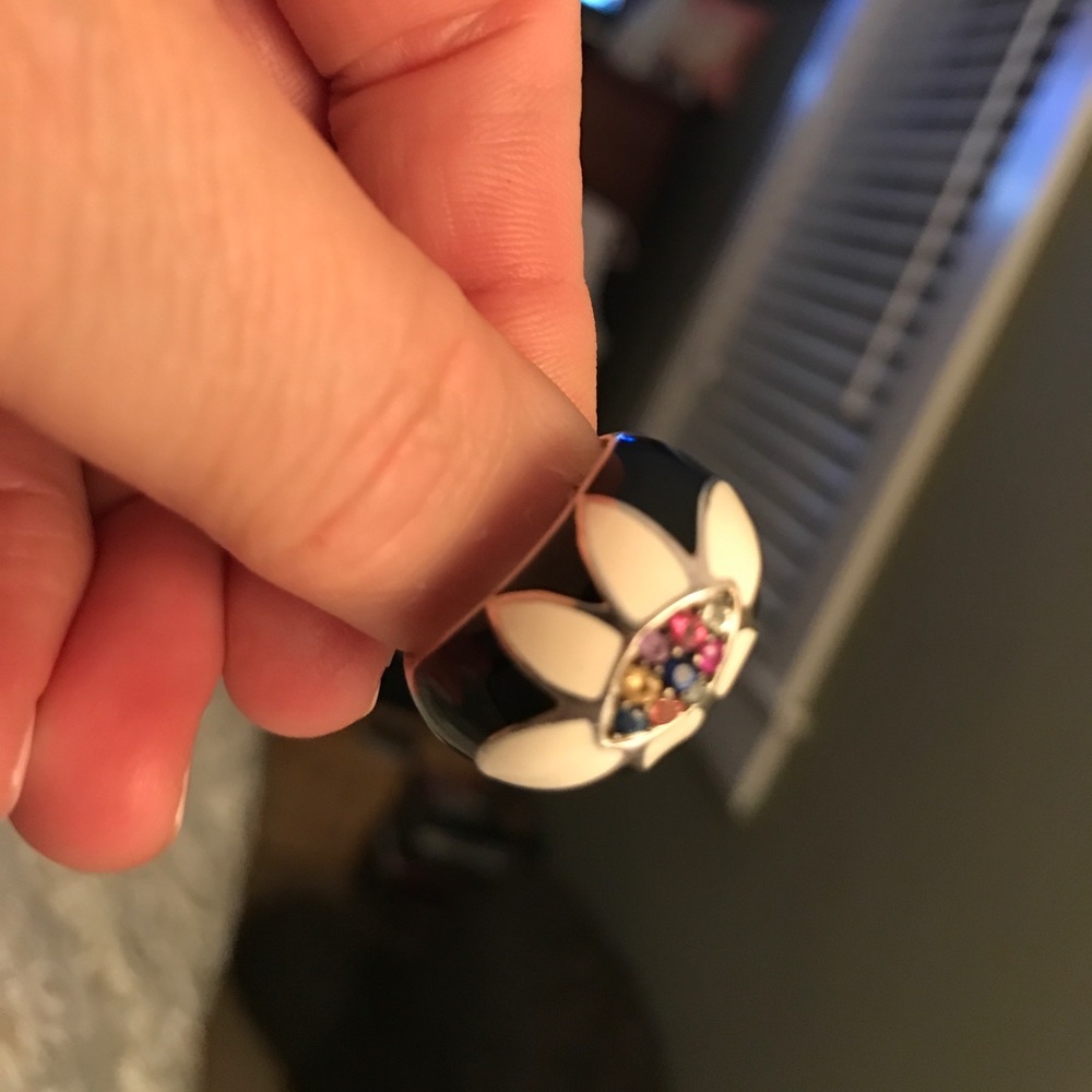 Effy sterling silver and porcelain ring.
