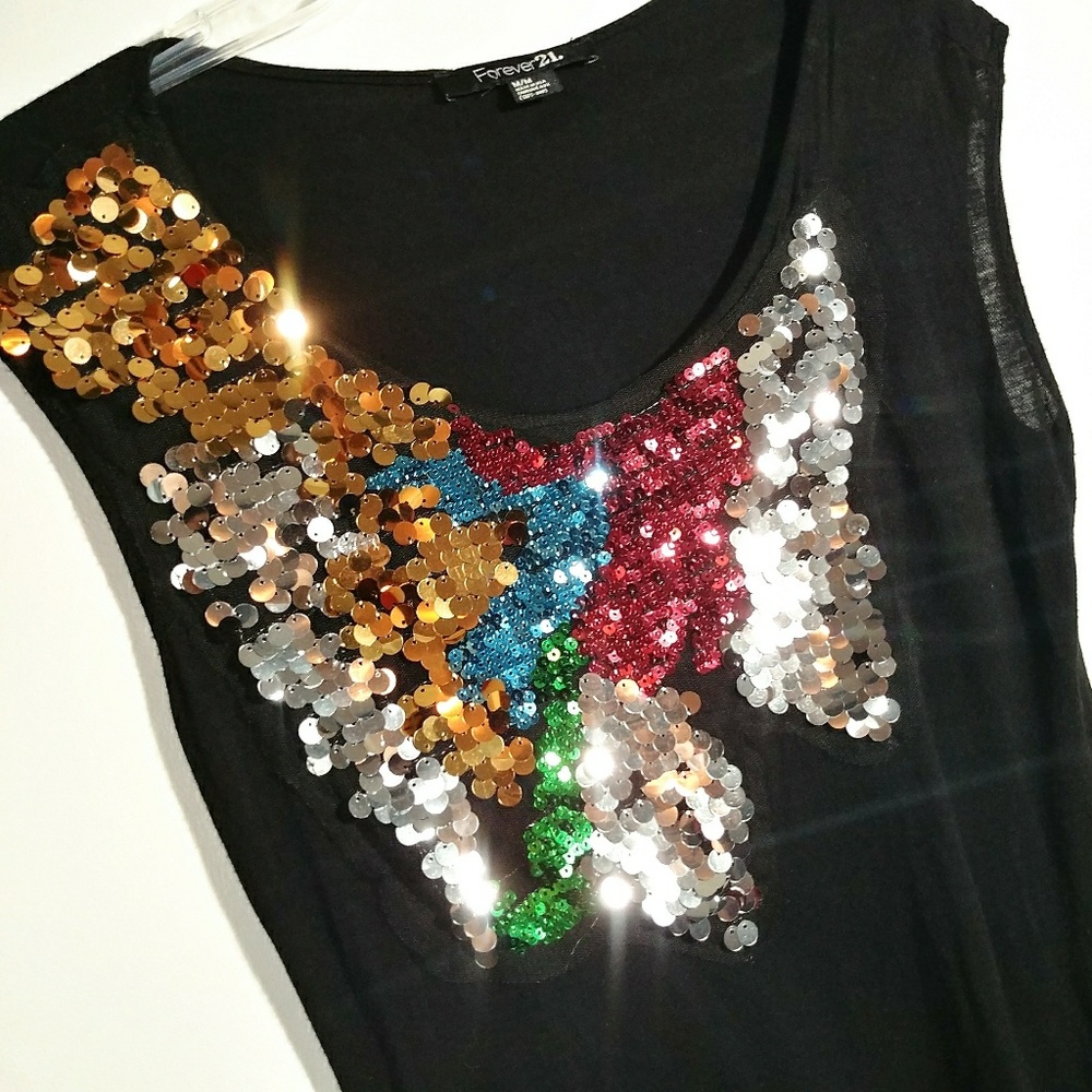 NWOT Forever 21 Sparkly multi colored blouse