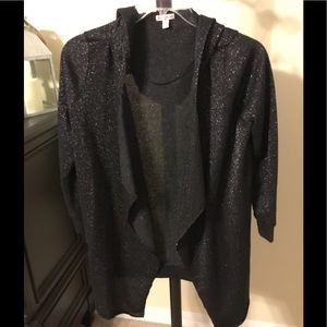Glitter cardigan hoody