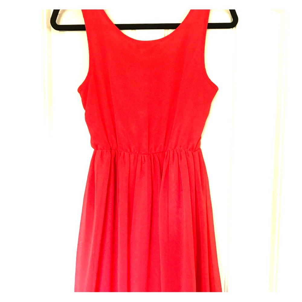 Orange tulle dress