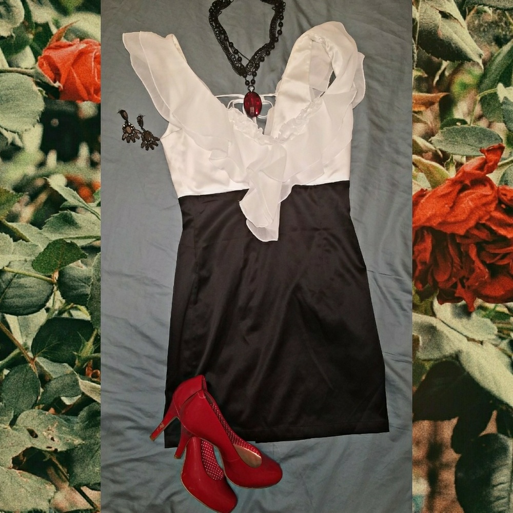 Black and white dress