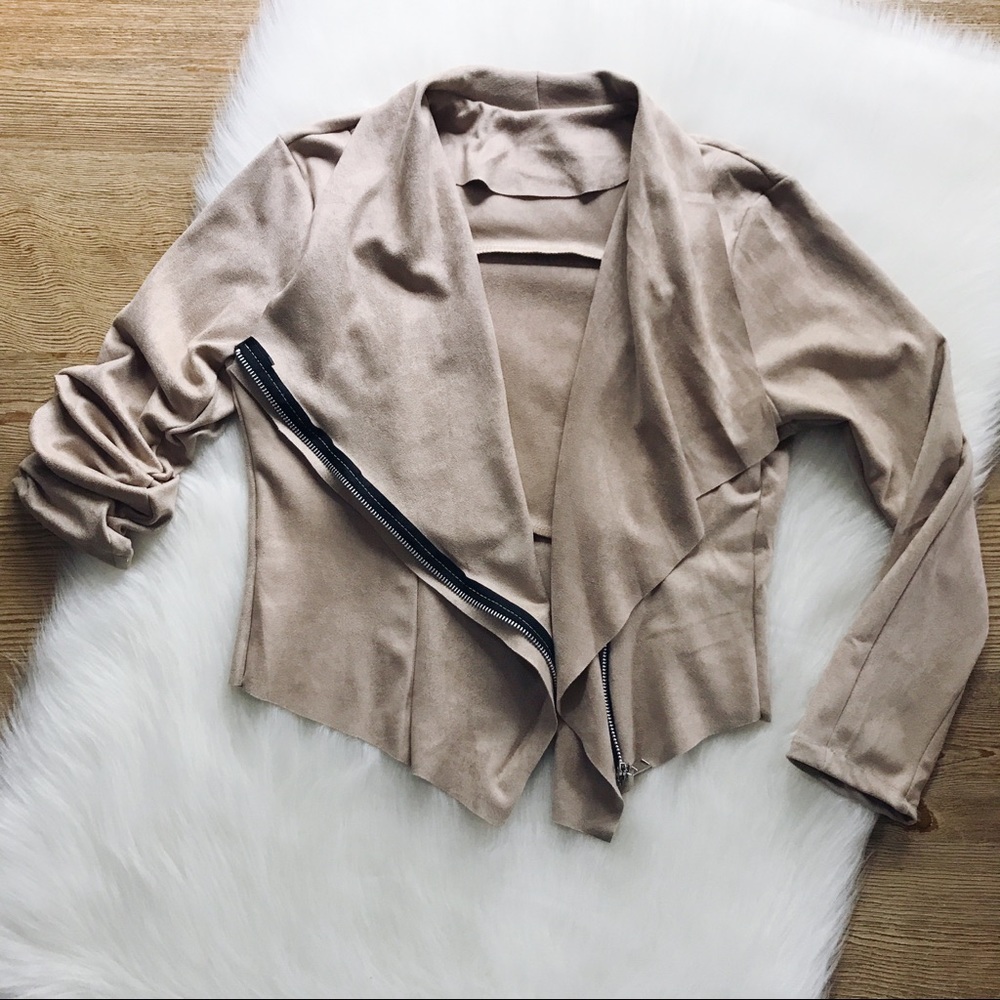 ❄️WINTER SALE❄️Lapel Faux Suede Jacket - Picture 4 of 7