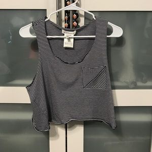 BCBG stripped crop top