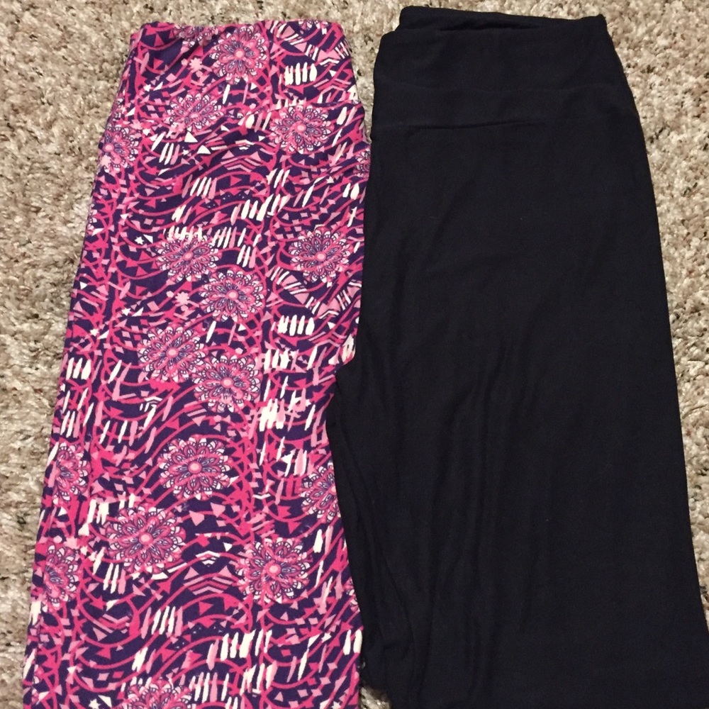 Lularoe OS Black and Floral Set NEW
