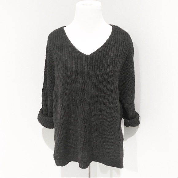 LAST ONE// Charcoal knitted sweater - Picture 3 of 5