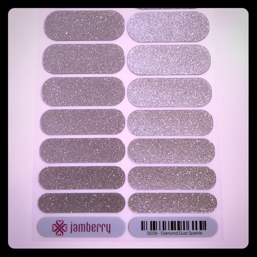 Jamberry Silver Sparkle Nail Wraps