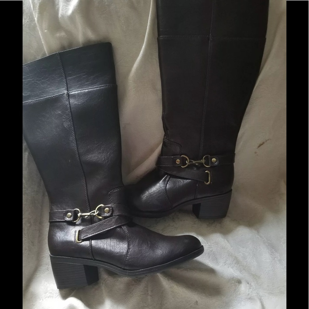 Lifestride high boots 10 M Wide shaft Calf  brown